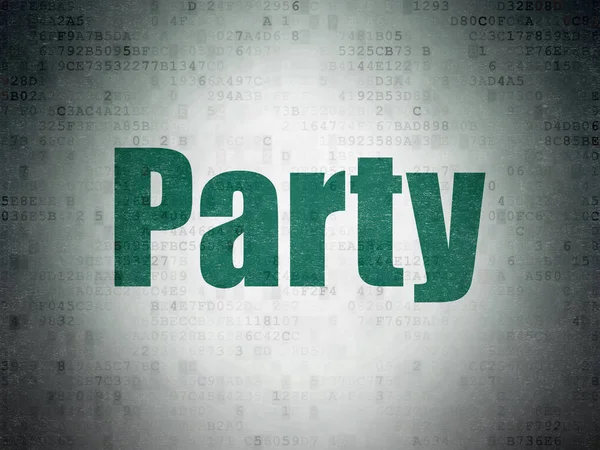 Entretenimento, conceito: Party on Digital Data Paper background — Fotografia de Stock