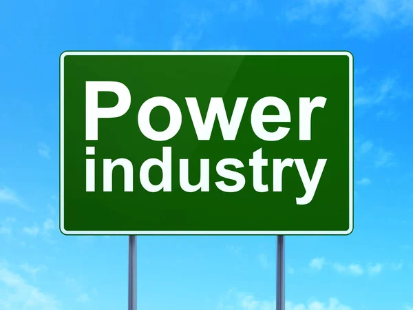 Industrie concept: energie-industrie op weg teken achtergrond — Stockfoto