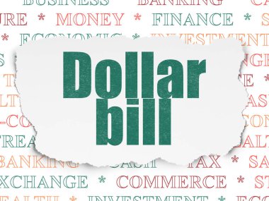 Para birimi kavramı: dolar yırtık kağıt arka plan