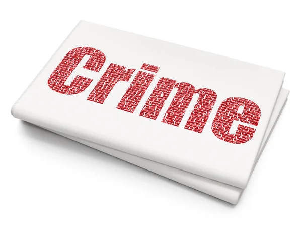 Concetto di sicurezza: crimine su sfondo Blank Newspaper — Foto Stock