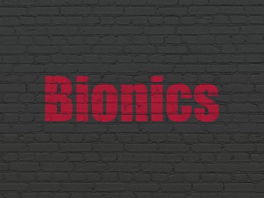 Bilim kavramı: biyonik duvar arka plan üzerinde