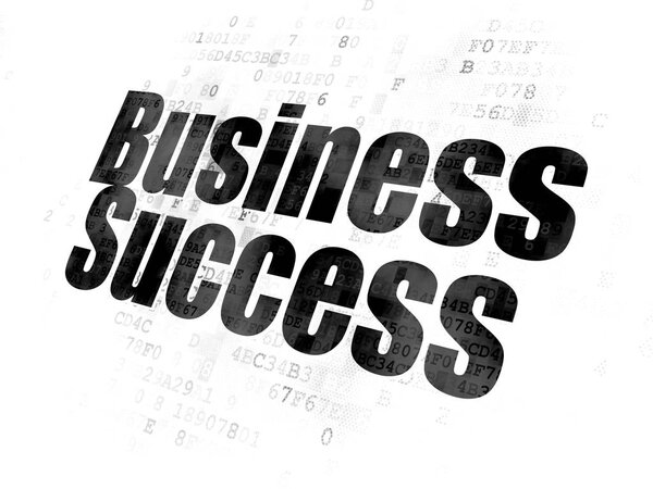 Концепция бизнеса: Успех бизнеса на цифровом фоне
