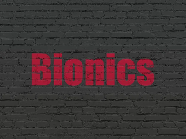 Pojęcie nauki: Bionics na tle ściany — Zdjęcie stockowe