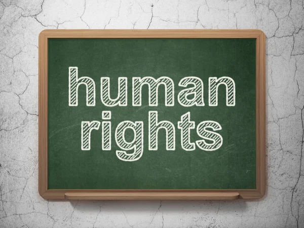 Politikkonzept: Menschenrechte auf Kreidetafel — Stockfoto