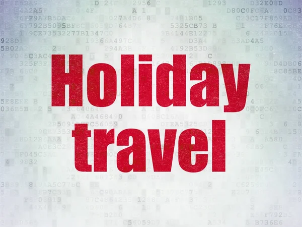 여행 컨셉: 디지털 데이터 용지에 휴가 여행 — 스톡 사진