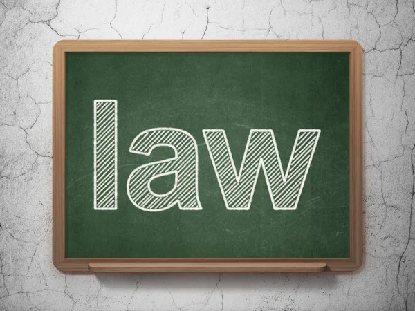 Gesetzeskonzept: Gesetz auf Kreidetafel — Stockfoto