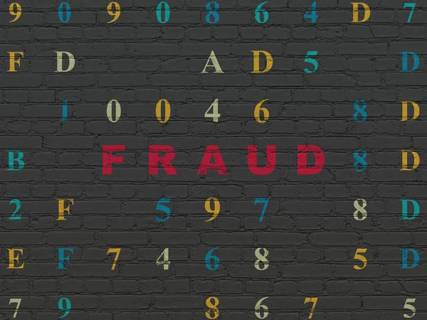 Protection concept: Fraud on wall background — Stock Photo, Image