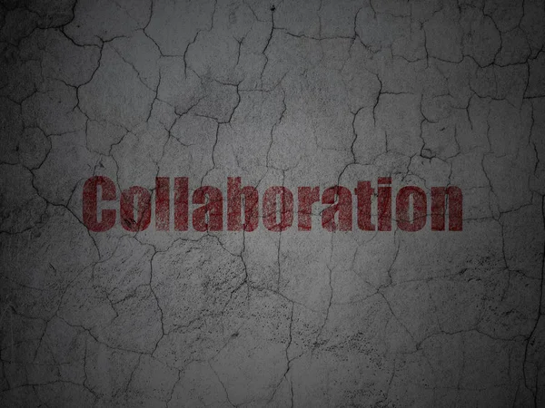 Concept de finance : Collaboration sur fond de mur grunge — Photo