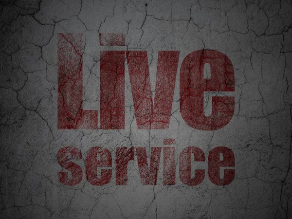 Concept de finance : Live Service sur fond de mur grunge — Photo