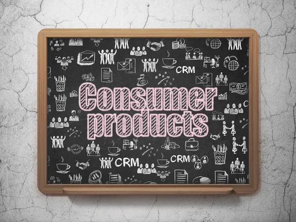 Business concept: Consumer Products on School board background