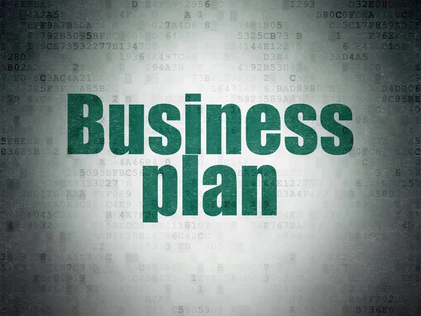 Business concept: Business Plan on Digital Data Paper background — Stock Photo, Image