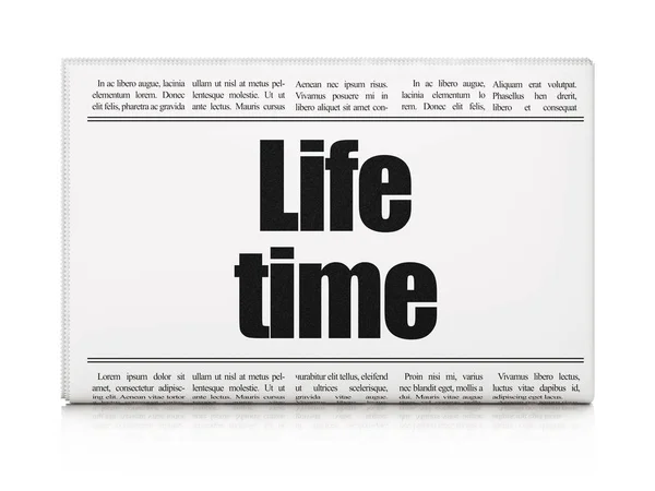 Concetto di cronologia: titolo del giornale Life Time — Foto Stock