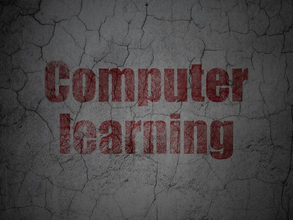 Studienkonzept: Computerlernen vor Grunge-Hintergrund — Stockfoto