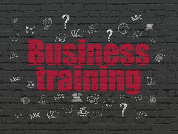 Conceito de educação: Business Training on wall background — Fotografia de Stock