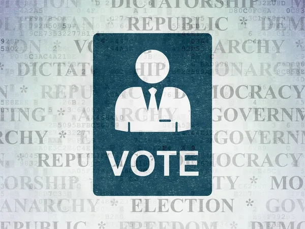 Politiska begrepp: omröstning på Digital Data papper bakgrund — Stockfoto