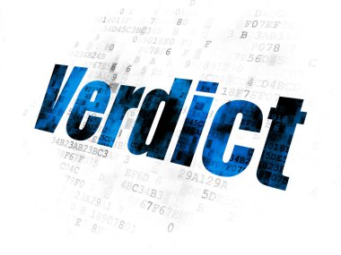 Hukuk kavramı: dijital arka plan üzerinde karar