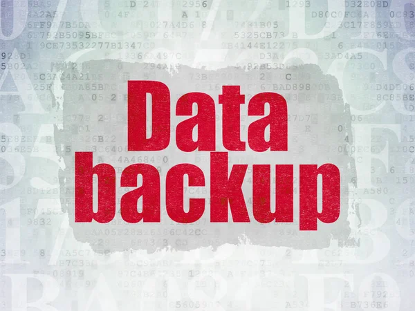 Datenkonzept: Datensicherung auf digitalem Datenpapier Hintergrund — Stockfoto