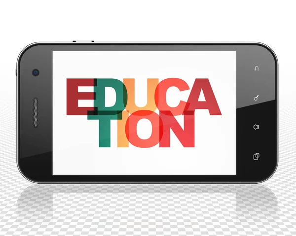 Utbildning koncept: Smartphone med utbildning på displayen — Stockfoto