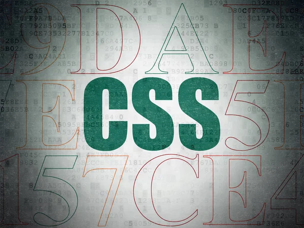 Programmering concept: Css op digitale Data-Paper achtergrond — Stockfoto