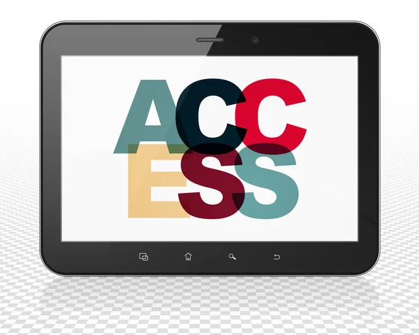 Concetto di sicurezza: Tablet PC Computer con accesso sul display — Foto Stock