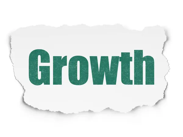 Finanzkonzept: Wachstum auf zerrissenem Papier — Stockfoto