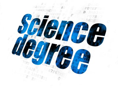 Bilim kavramı: bilim derecesi dijital arka plan üzerinde