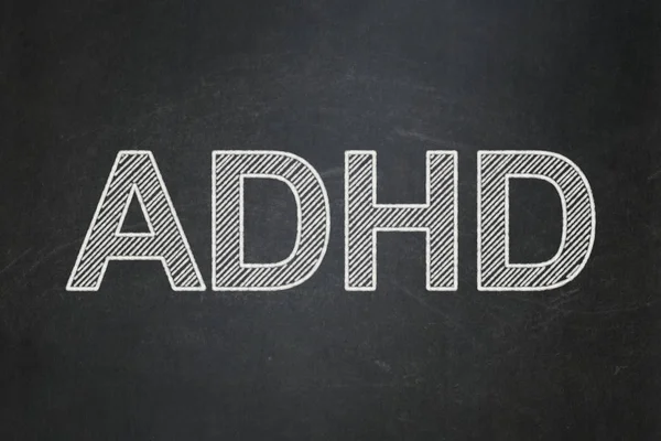 Concetto di salute: ADHD su sfondo lavagna — Foto Stock