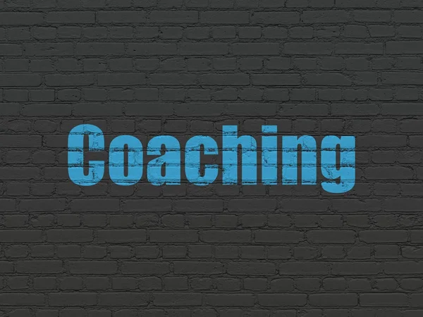 Utbildning koncept: Coaching på väggen bakgrund — Stockfoto