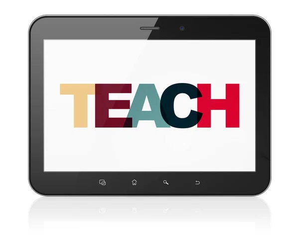 Studienkonzept: Tablet-Computer mit Teach-on-Display — Stockfoto