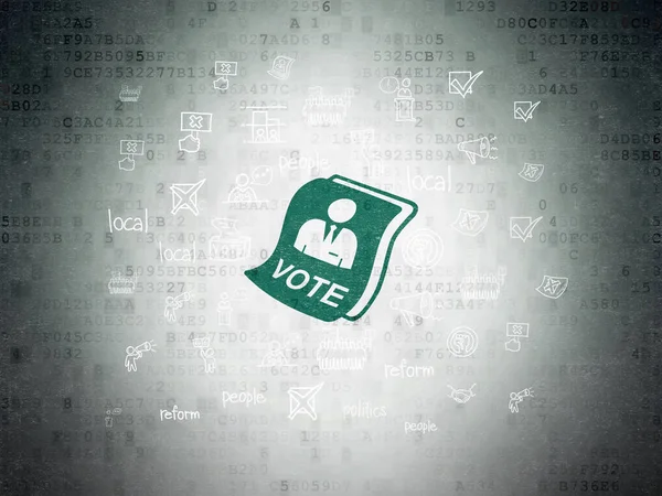 Political concept: Ballot on Digital Data Paper background — Stock Photo, Image