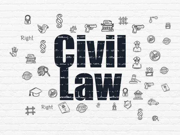 법률 개념: 벽 배경에 민법 — 스톡 사진