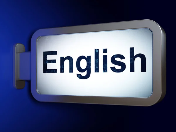 Learning concept: English on billboard background — Stock Photo, Image