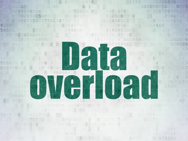 Concetto di informazione: sovraccarico di dati su sfondo Digital Data Paper — Foto Stock