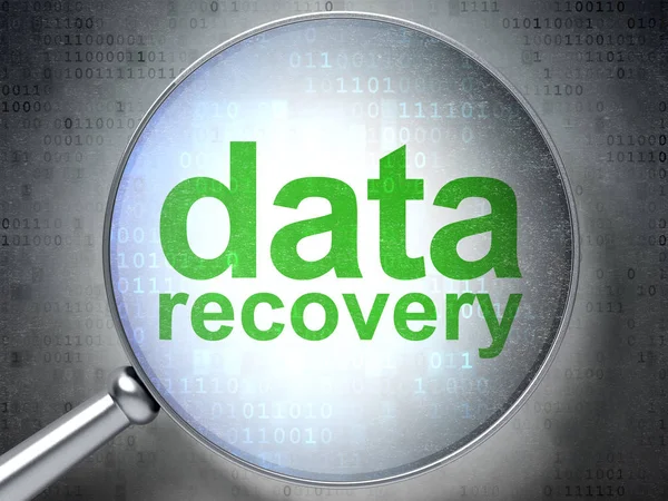 Data concept: Data Recovery with optical glass — Stock Photo, Image