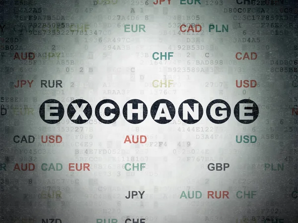 Currency concept: Exchange on Digital Data Paper background — Stock Photo, Image