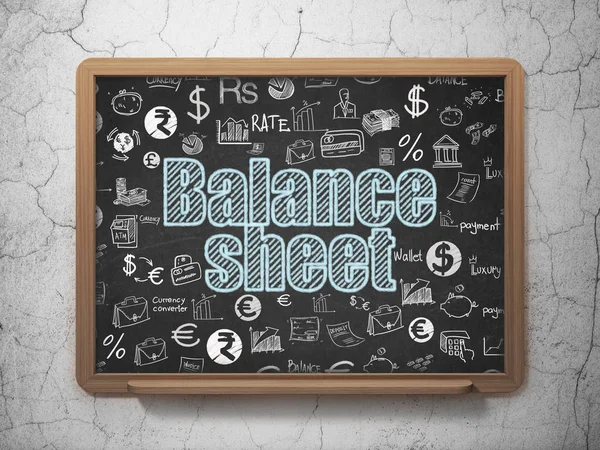 Geld concept: balans op schoolbestuur achtergrond — Stockfoto