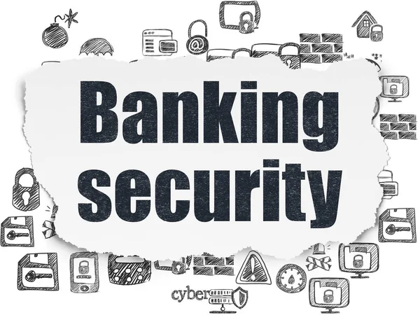 Privacy concept: Banking veiligheid op gescheurd papier achtergrond — Stockfoto