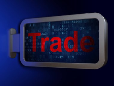 İş kavramı: billboard arka plan üzerinde ticaret