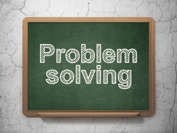 Bedrijfsconcept: Problem Solving op schoolbord achtergrond — Stockfoto