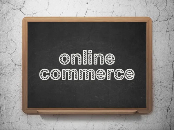 Finance concept: Online Commerce on chalkboard background — Stock Photo, Image