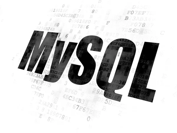 Koncept softwaru: Mysql na digitální pozadí — Stock fotografie