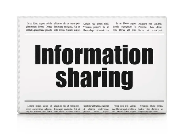 Concetto informativo: titolo del giornale Condivisione delle informazioni — Foto Stock