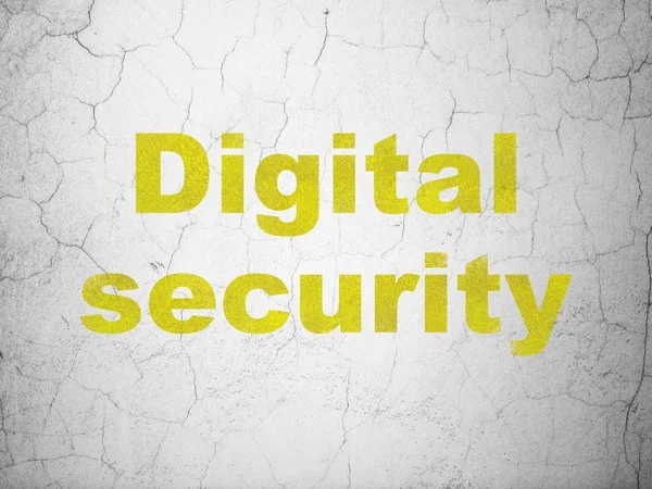 Концепция безопасности: Цифровая безопасность на фоне стен — стоковое фото