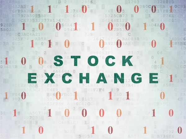 Finance concept: Stock Exchange on Digital Data Paper background — Stock Photo, Image
