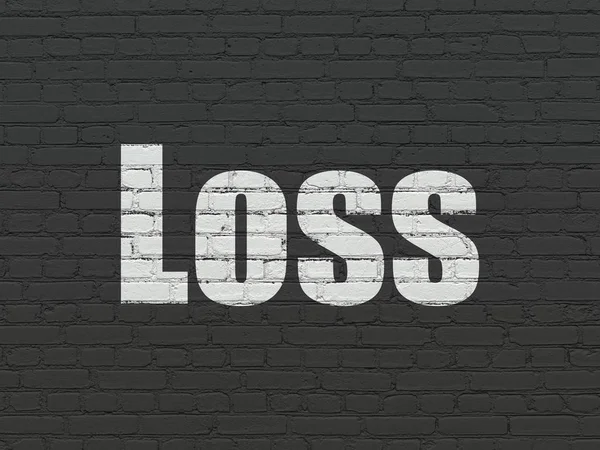 Finance concept: Loss on wall background — Stock Photo, Image