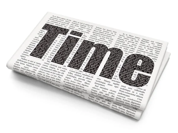 Time concept: Time on Newspaper background — Stock Photo, Image