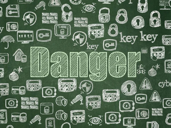 Privacy concept: Danger on School board background — Stock Photo, Image