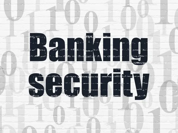 Datenschutzkonzept: Banksicherheit vor dem Hintergrund der Wand — Stockfoto