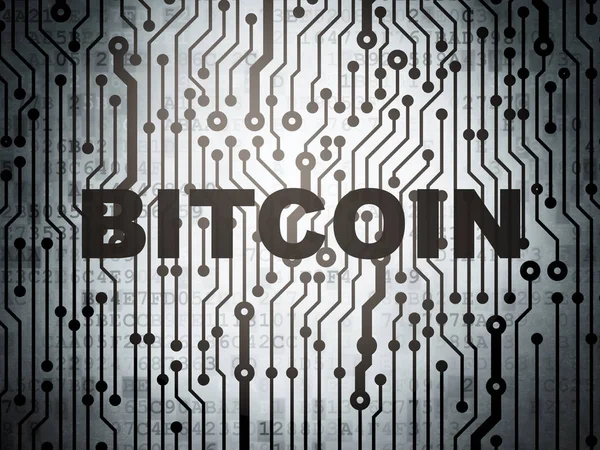 Blockchain kavramı: devre kartı Bitcoin ile