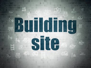 İnşaat kavramı: inşaat alanında dijital veri kağıt arka plan